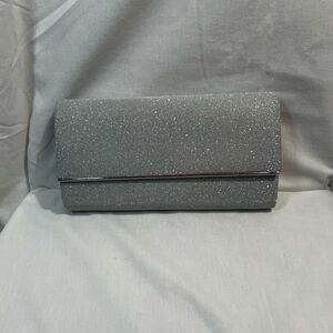 Sparkly Silver Evening Clutch
